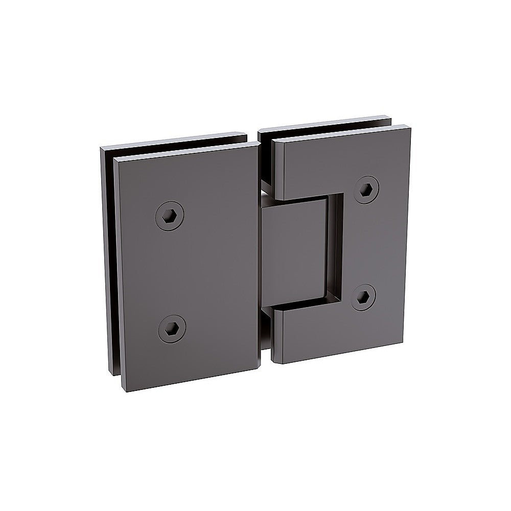 90cm Frameless Glass Bath Screen – Stainless Steel F-Brackets in Gunmetal