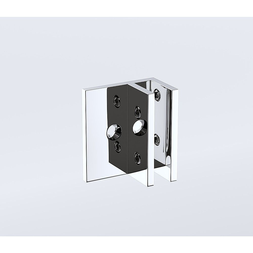 Chrome stainless steel shower screen hinge bracket with mounting screws
