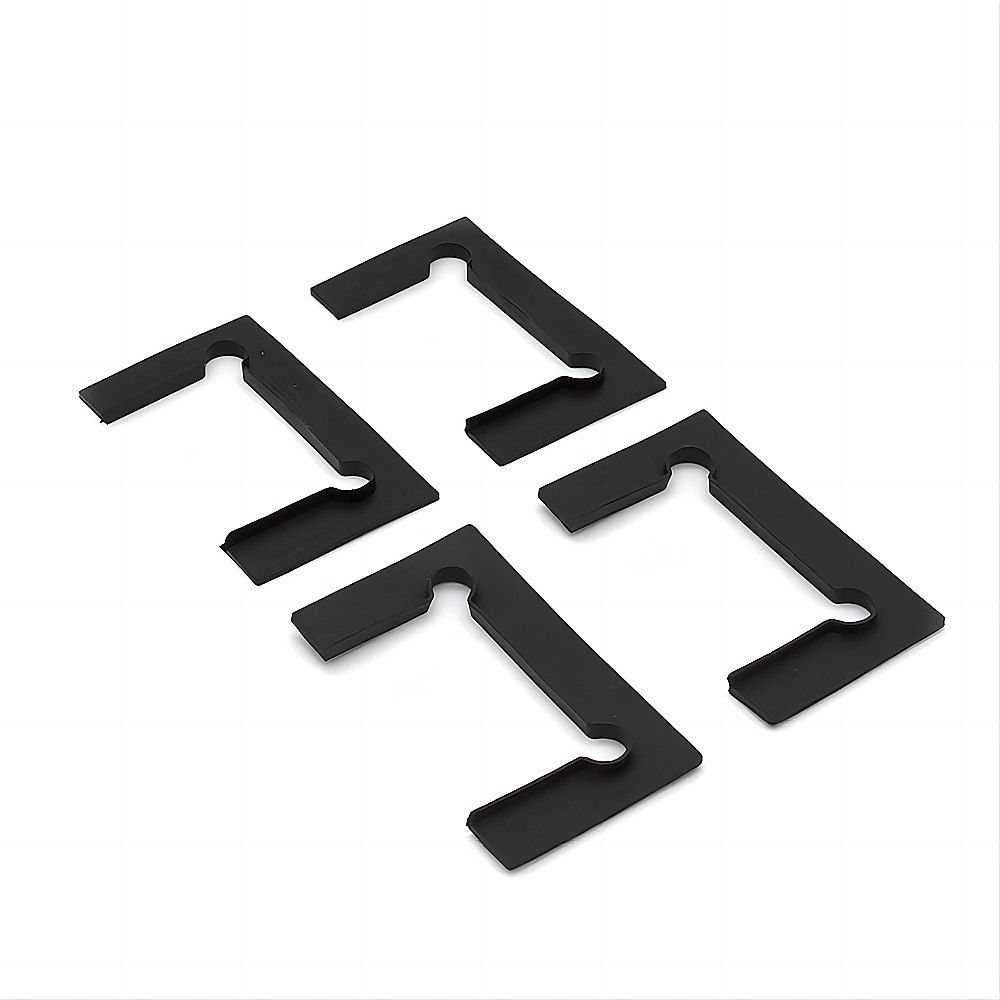 Black hinge hardware plates for frameless shower screen U-brackets and hinge assembly