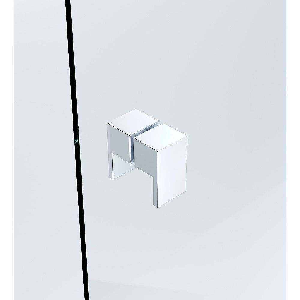 Stainless steel shower screen hinge bracket with square double-pull handle