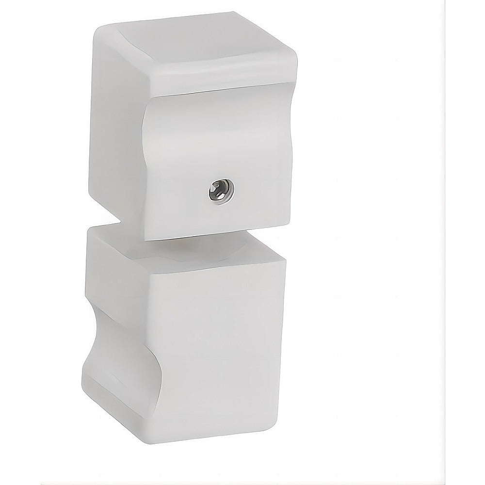 100cm Wall to Wall Frameless Shower Screen – White Wall Channel , SS Hinges & Square Knob Handle