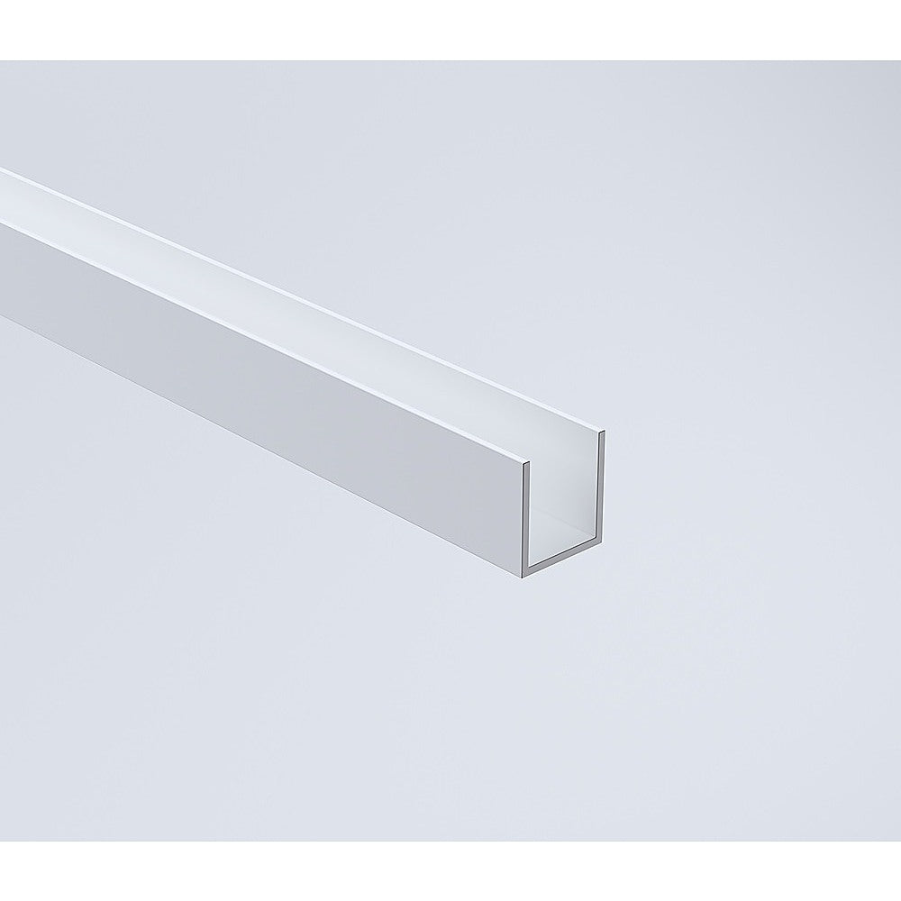 100x100cm White Corner Frameless Shower Screen with Wall Channel and Floor Channel Brackets, Stainless Steel Hinges & Round Knob Handle
