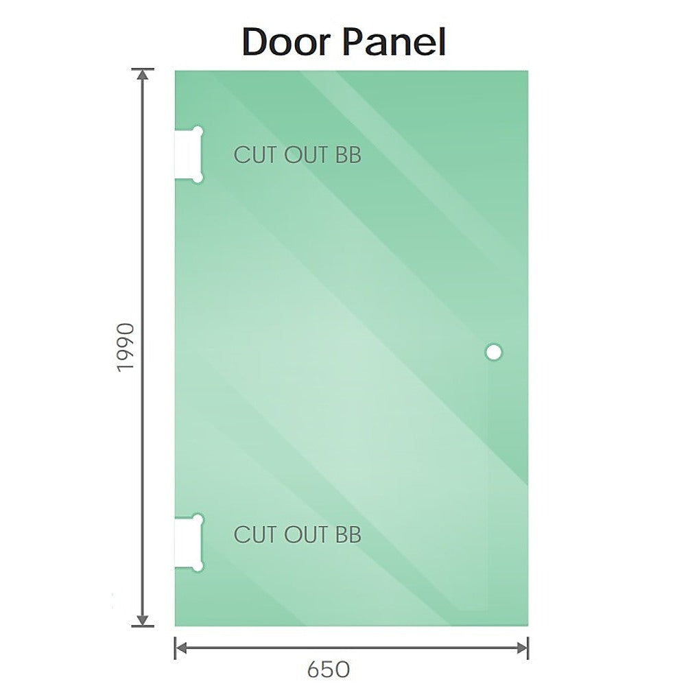 100x120cm Double Door Corner Shower Screen – Chrome F-Brackets, SS Hinges & Square Double Pull Handle