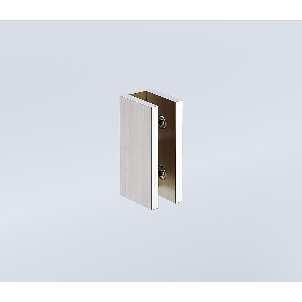 100cm Reeded Glass Shower Screen with Nickel U-Brackets