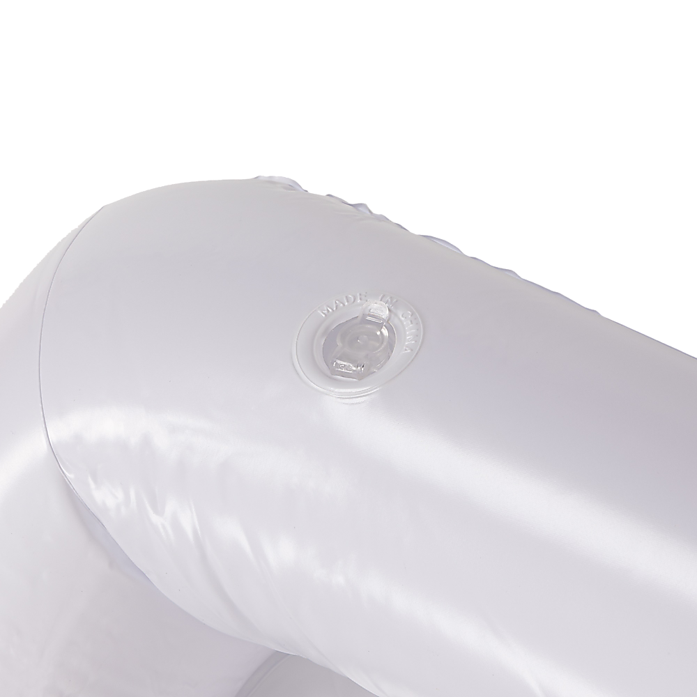 Close-up of the white inflatable drinks holder valve cap on the side