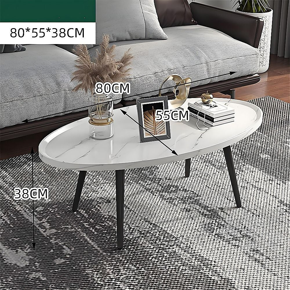 Oval Coffee Table Mid Century Modern Minimalist Display Bedworld