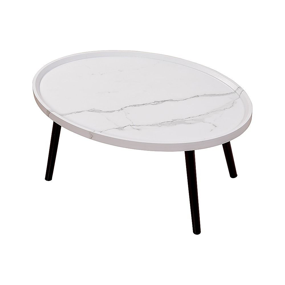 Oval Coffee Table Mid Century Modern Minimalist Display Bedworld