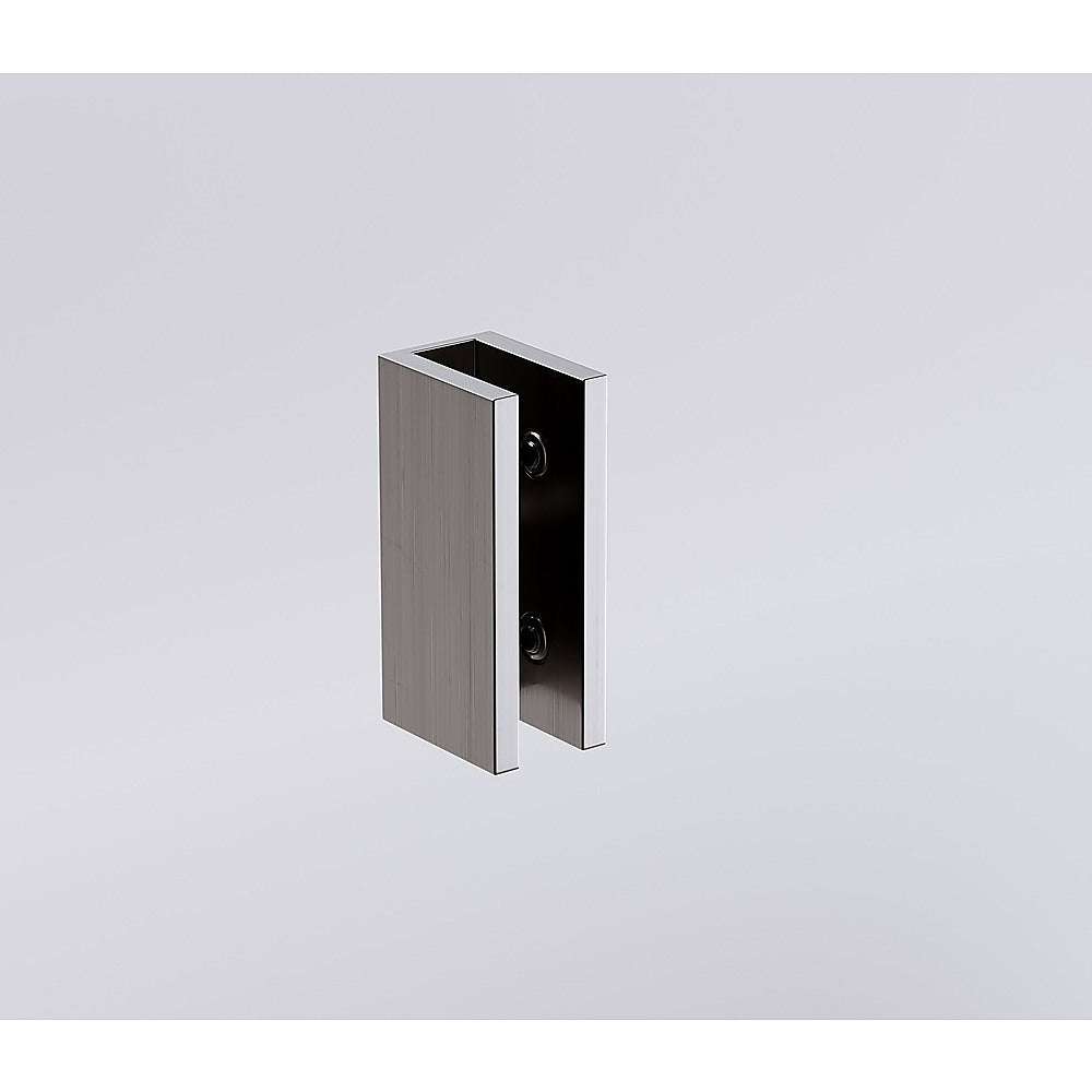 70x200cm Glass Shower Screen with Gunmetal Wall U-Brackets