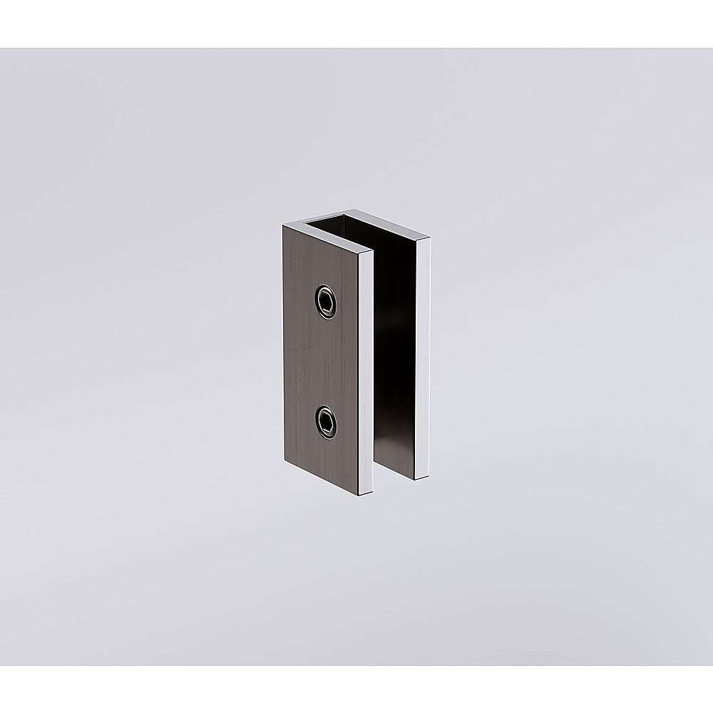 80x200cm Glass Shower Screen with Gunmetal Wall U-Brackets