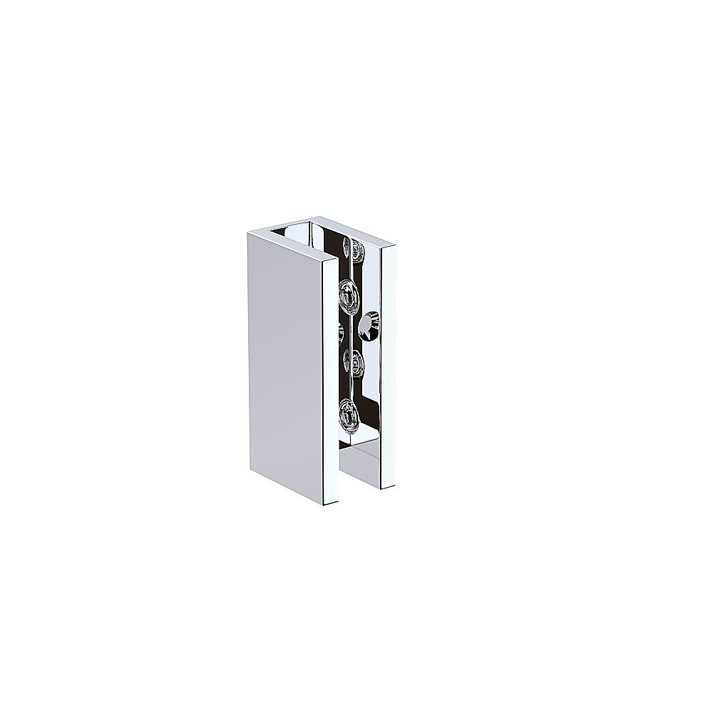 90x210cm Glass Shower Screen with Chrome U-Brackets and Floor U-Bracket