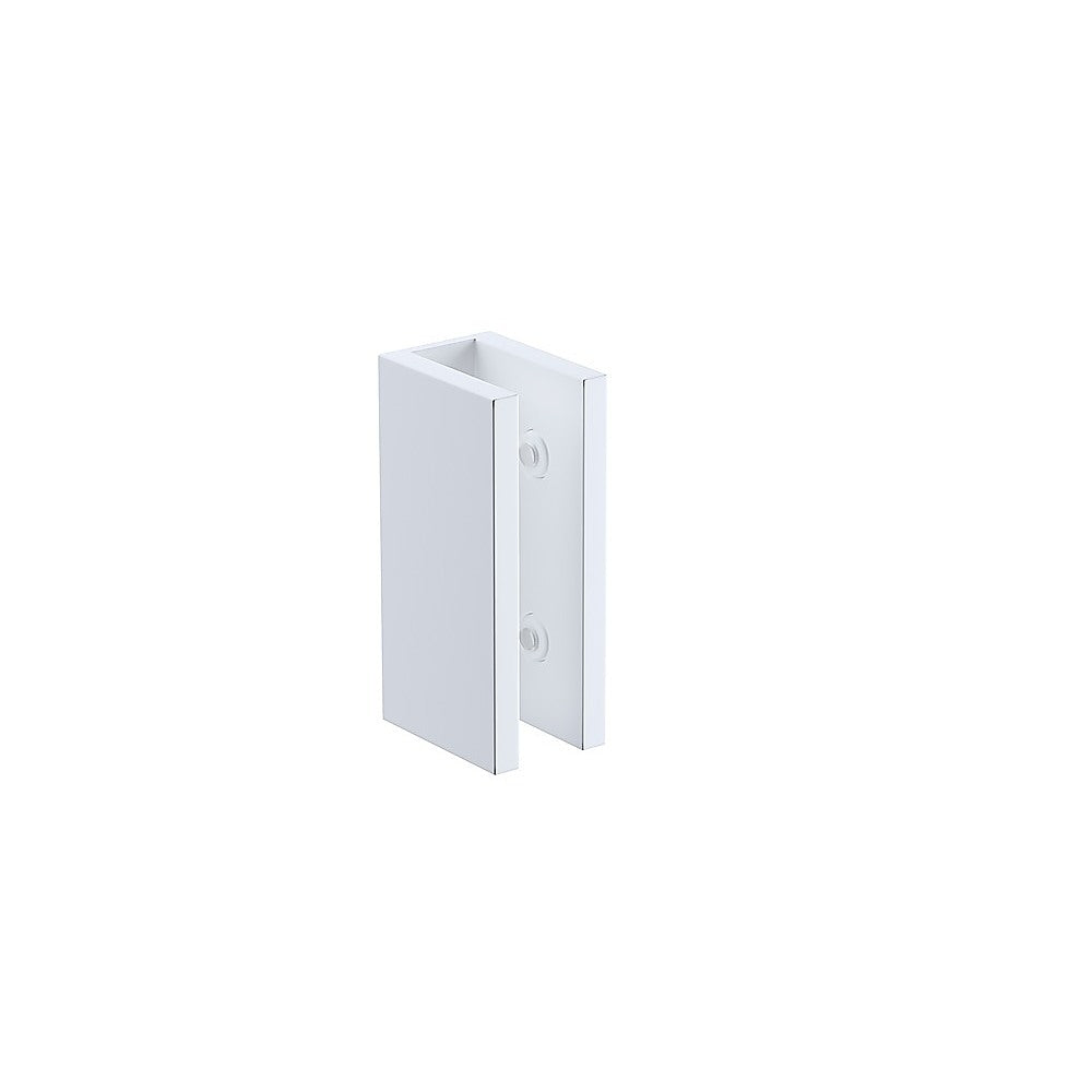 110x200cm Glass Shower Screen with White U-Brackets
