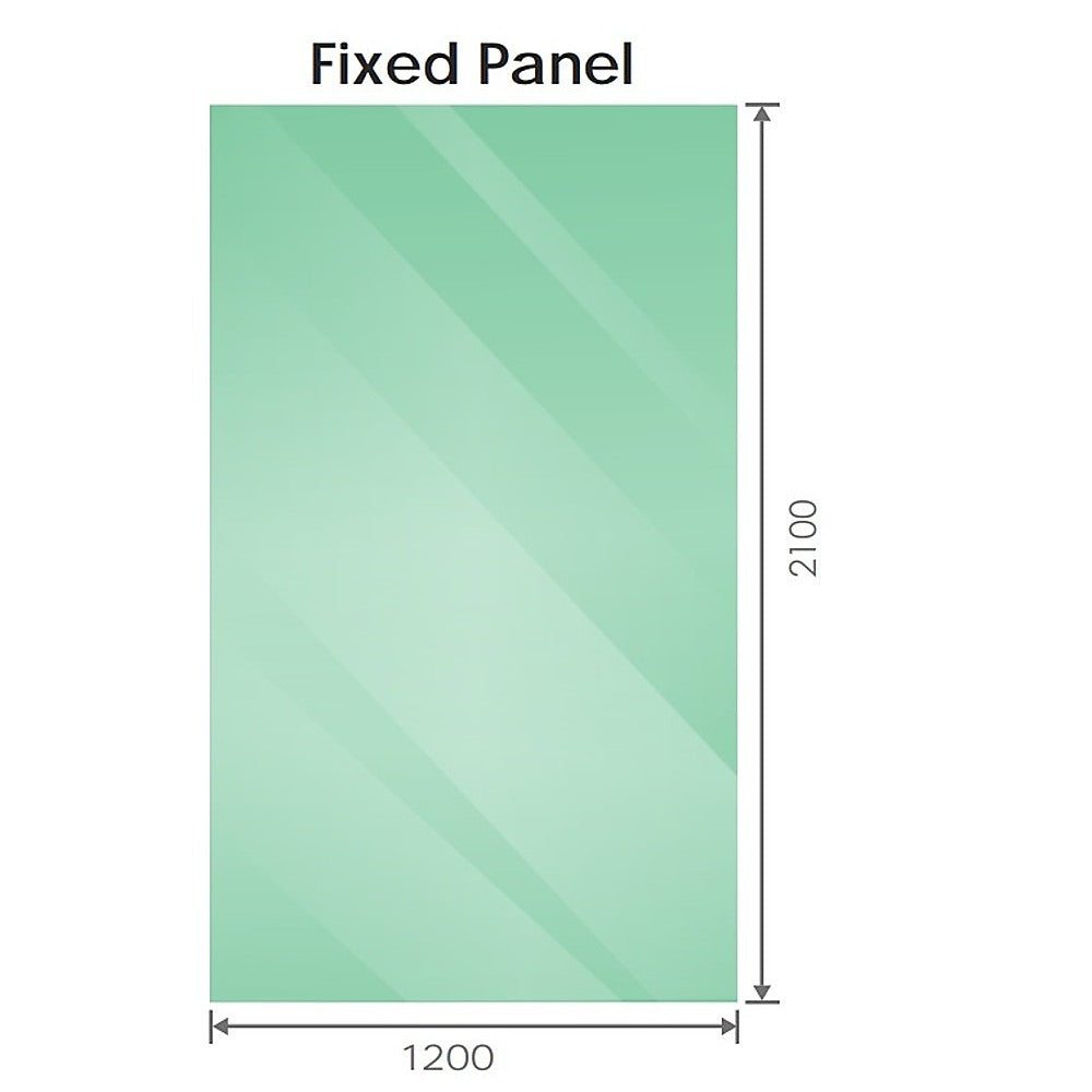 120x210cm Glass Shower Screen with Gunmetal Wall Channel and Floor Channel – Sleek, Durable Bathroom Upgrade