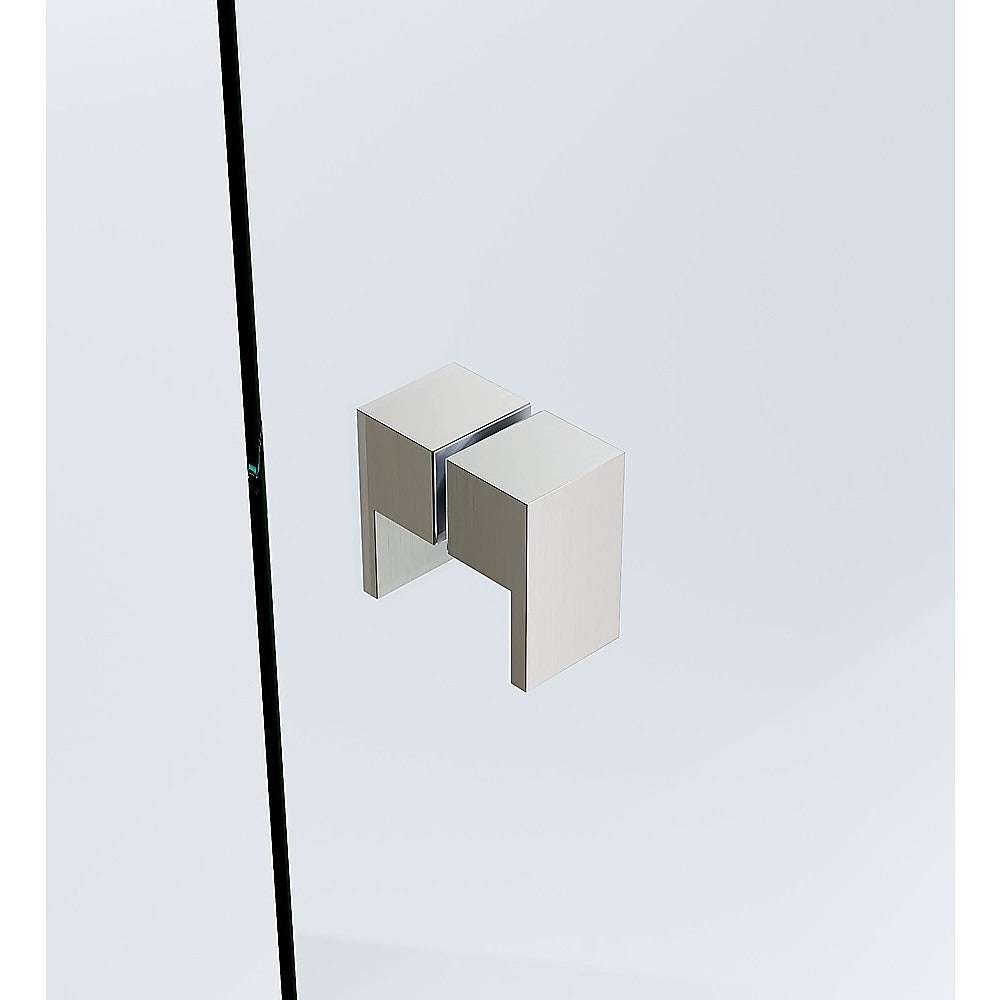 Brass Shower Door Square double pull Handle in Nickel