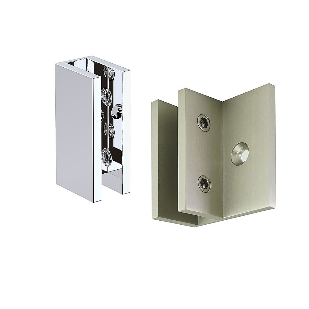 Glass-to-wall/floor Shower Screen U-Brackets in Nickel