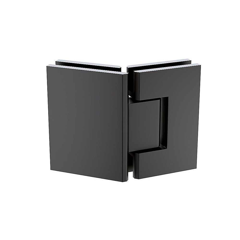 135 Degree Glass to Glass Stainless steel Square Shower Hinge in Black