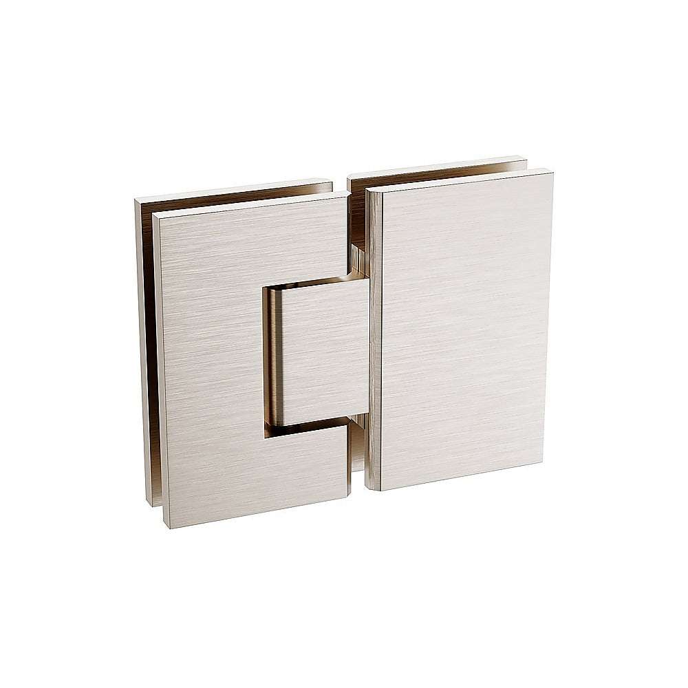 180 Degree Stainless steel Glass-to-Glass Shower Door Hinge in Nickel