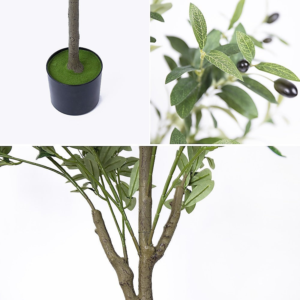 150cm Artificial Olive Tree ??Tall Realistic Faux Green Indoor Plant for Home & Office