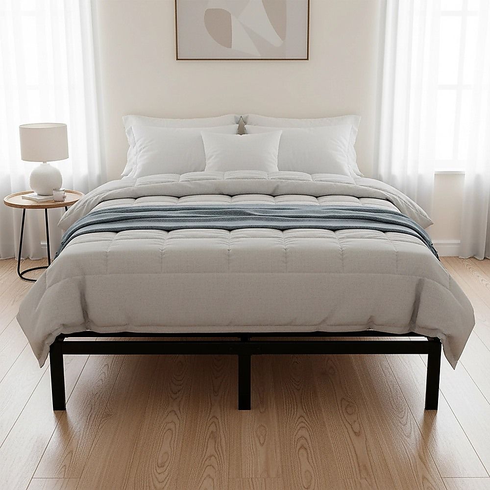 Queen Full Metal Bed Frame Base ??Sturdy Steel Bed Base for Australian Mattress Bedworld