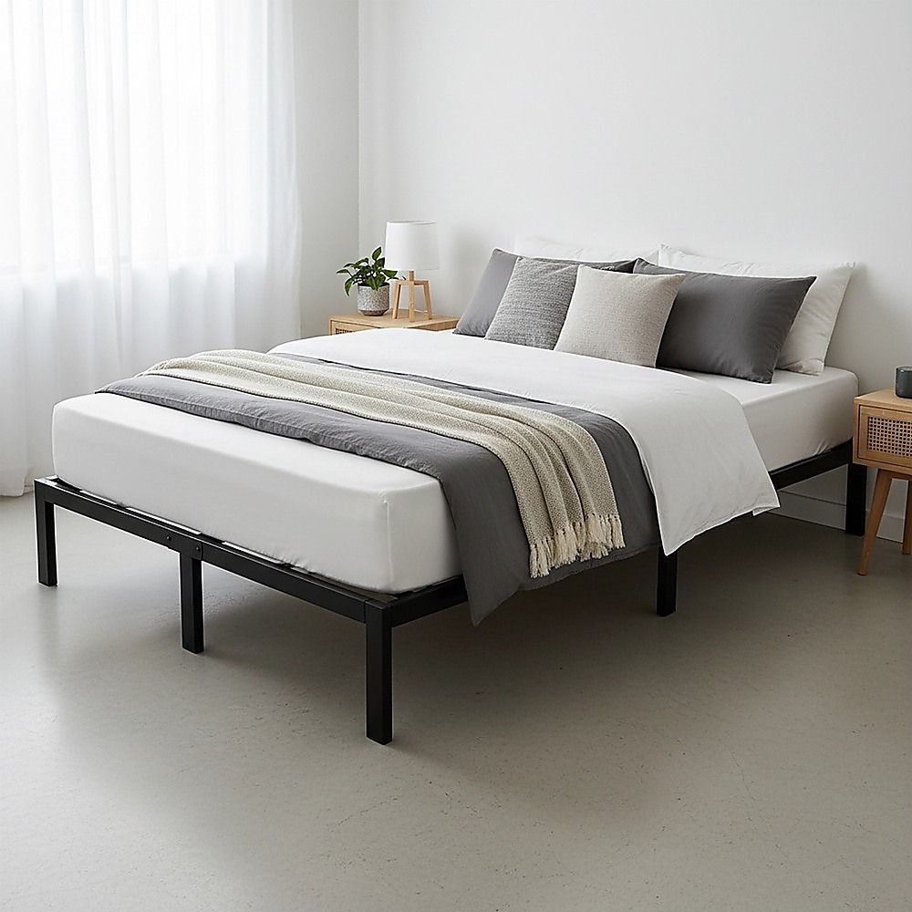 Queen Full Metal Bed Frame Base ??Sturdy Steel Bed Base for Australian Mattress Bedworld