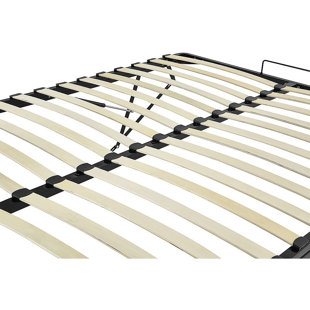Gas Lift Bed Mechanism – Queen Bed Frame with Wooden Slats Bedworld