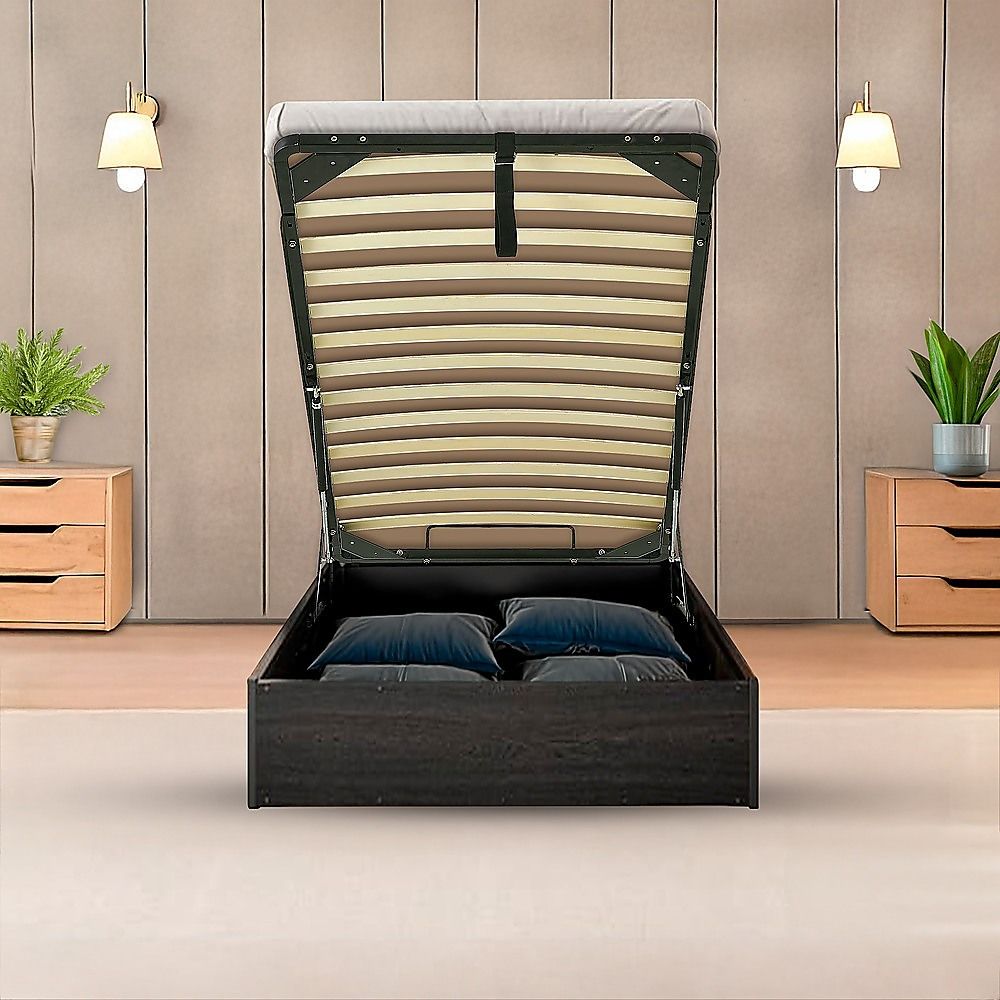 Gas Lift Bed Mechanism – Single Bed Frame with Wooden Slats Bedworld