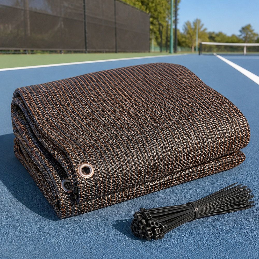 15m x 2m Fence Windscreen Privacy Screen Shade Cover Coffee Fabric Mesh Garden Bedworld