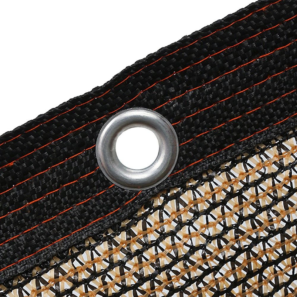 15m x 2m Fence Windscreen Privacy Screen Shade Cover Coffee Fabric Mesh Garden Bedworld