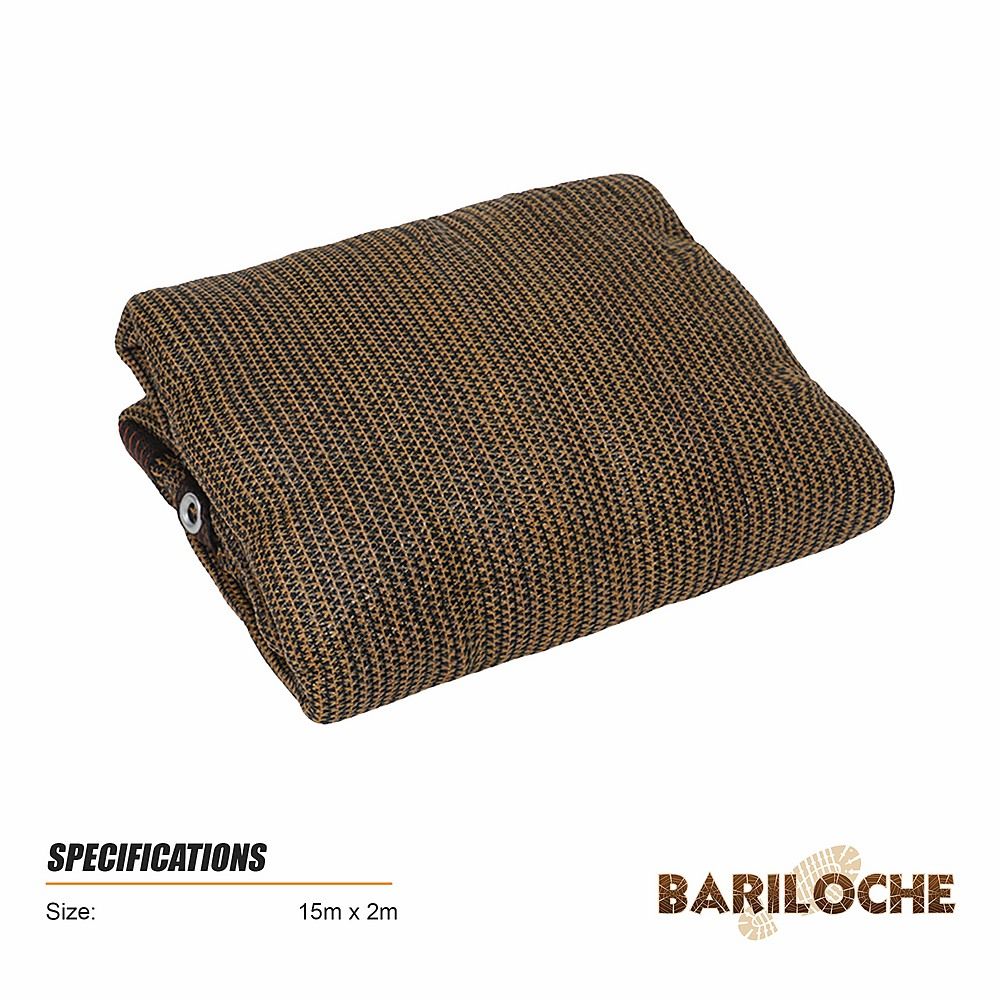 15m x 2m Fence Windscreen Privacy Screen Shade Cover Coffee Fabric Mesh Garden Bedworld