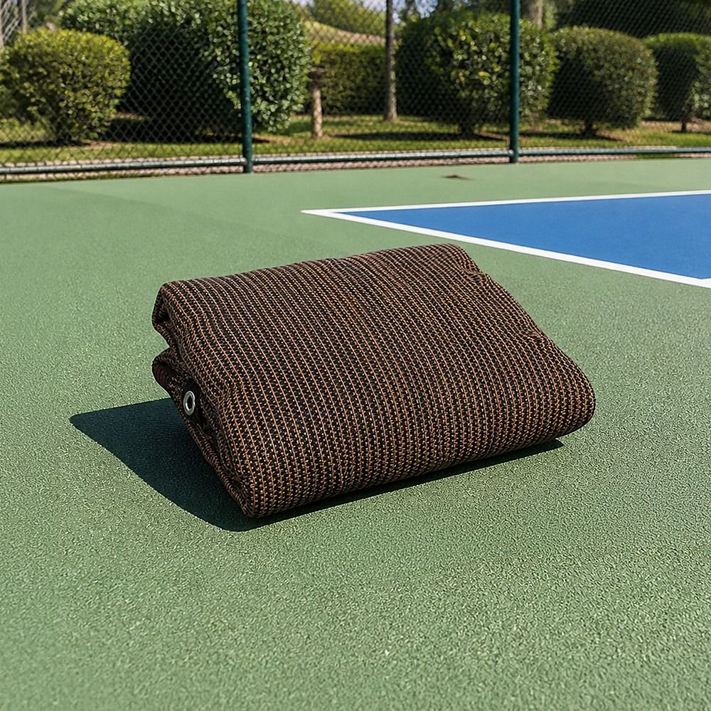 20m x 2m Fence Windscreen Privacy Screen Shade Cover Coffee Fabric Mesh Garden Bedworld