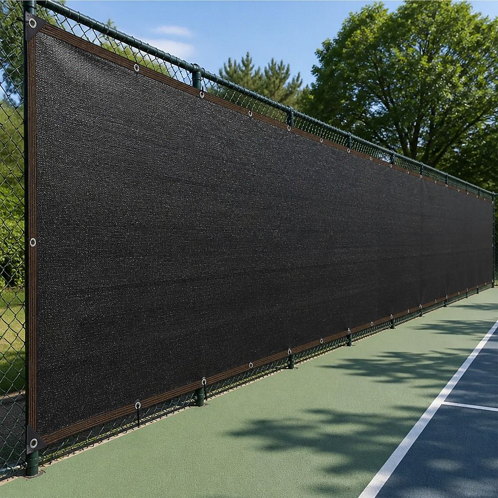 20m x 2m Fence Windscreen Privacy Screen Shade Cover Black Fabric Mesh Garden Bedworld