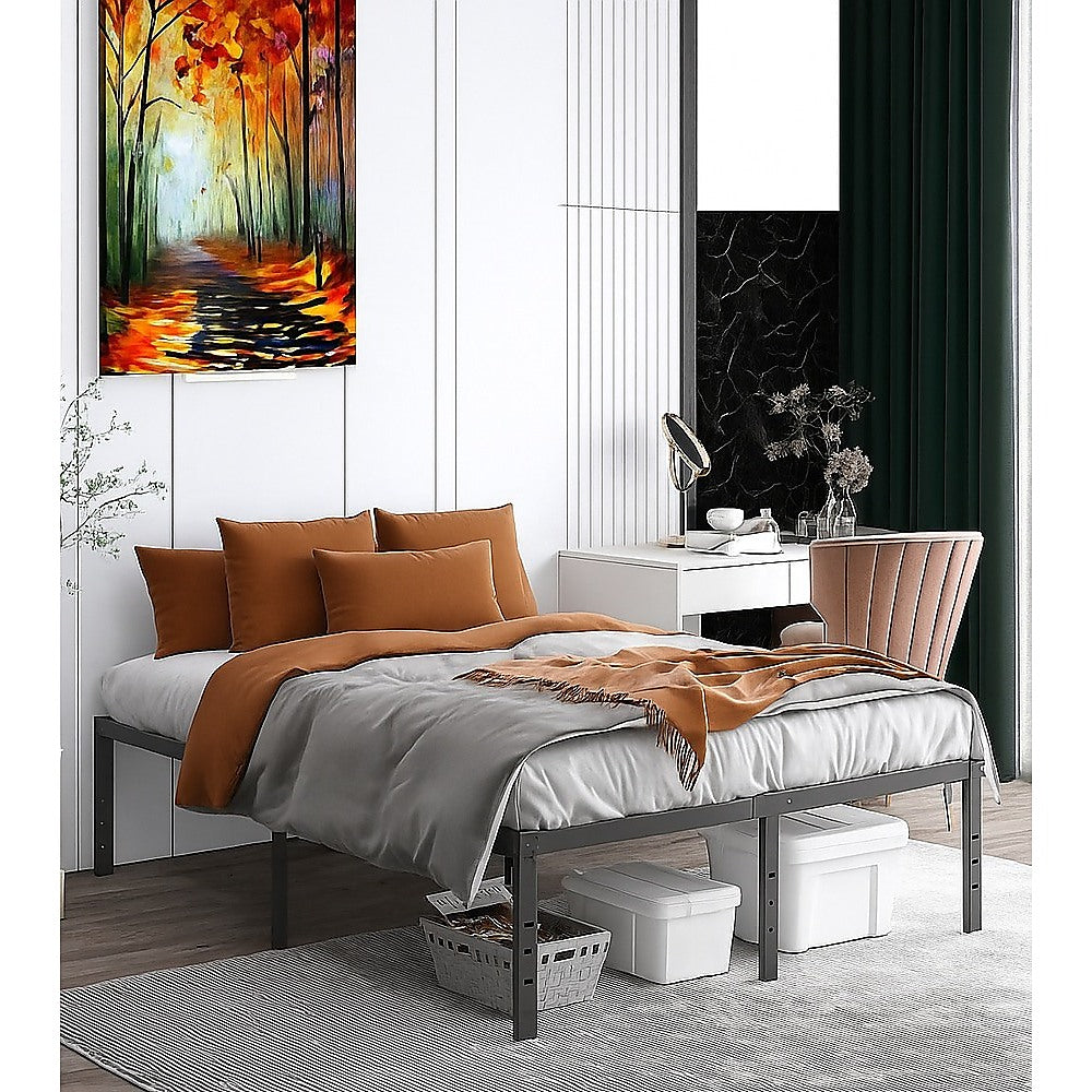 Queen Metal Bed Frame 45cm High – Full Steel Base Platform