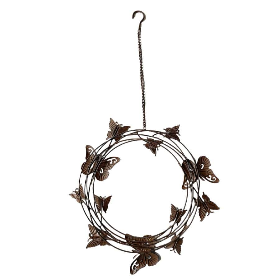 Hanging Circle Of Butterflies On Chain 36cm