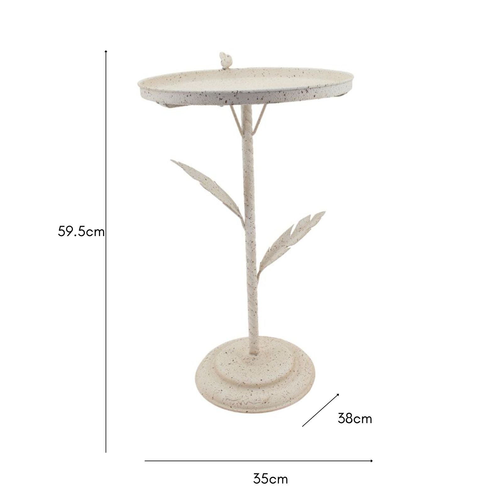 Riviera Birdfeeder w Leaves On Stand 59cm