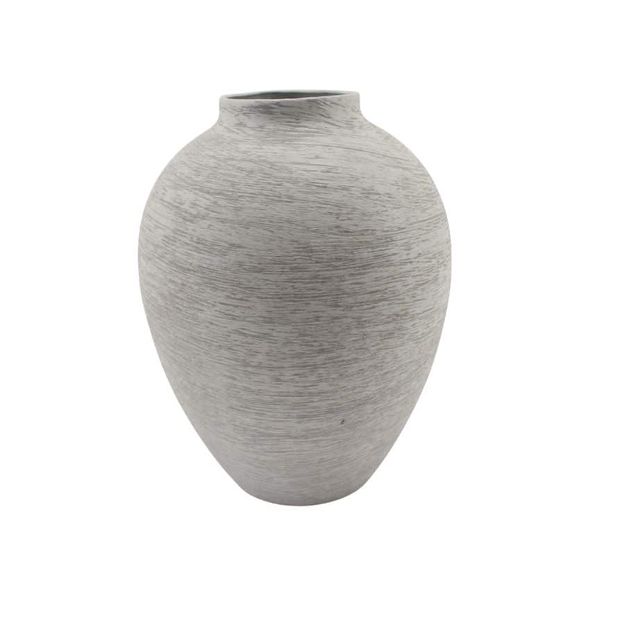 Brushed White Classic Vase 24cm