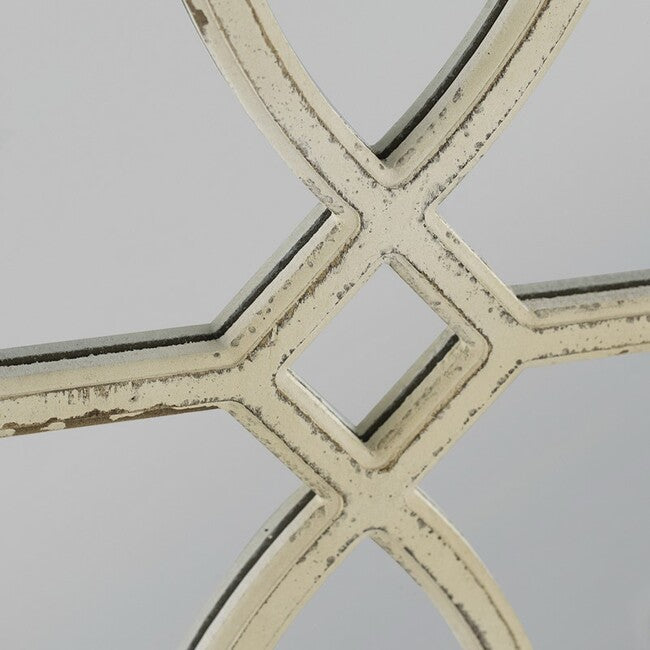 Set 2 Shabby Chic Carved Wall Mirrors 67cm