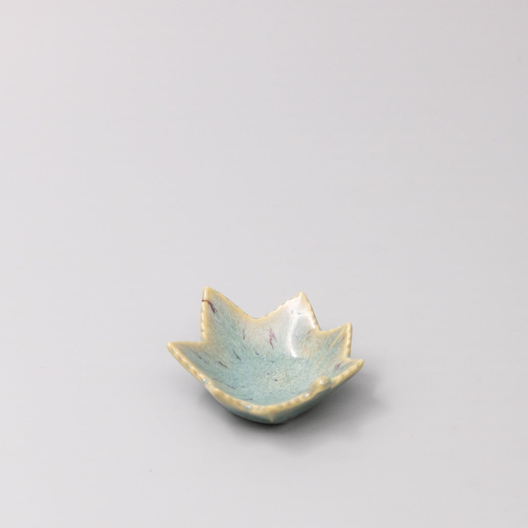 Sauce Dish Maple Leaf 6cm Mint Green