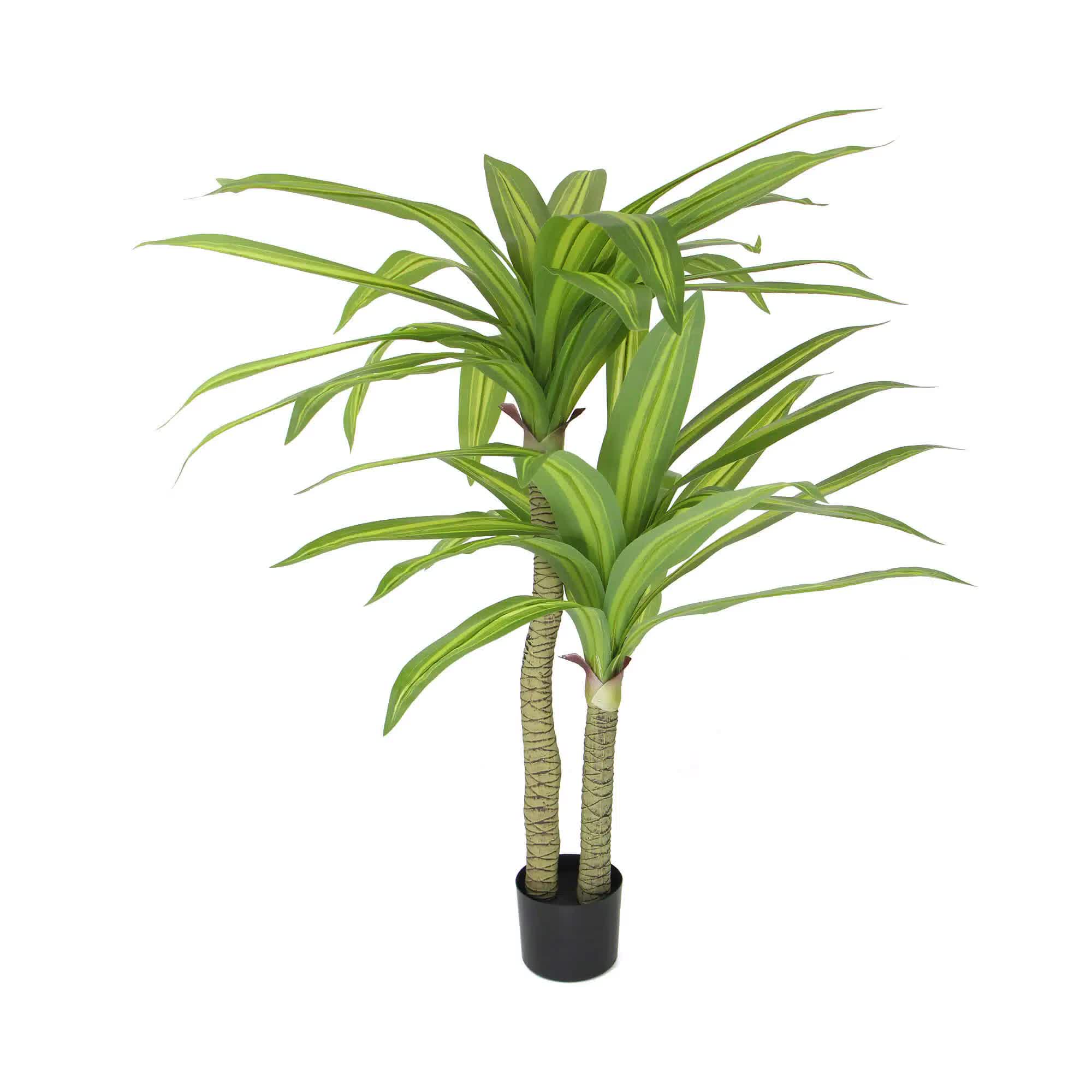 Artificial Multi Head Dracaena Tree with Mixed Green Leaves (Real Touch) 130cm