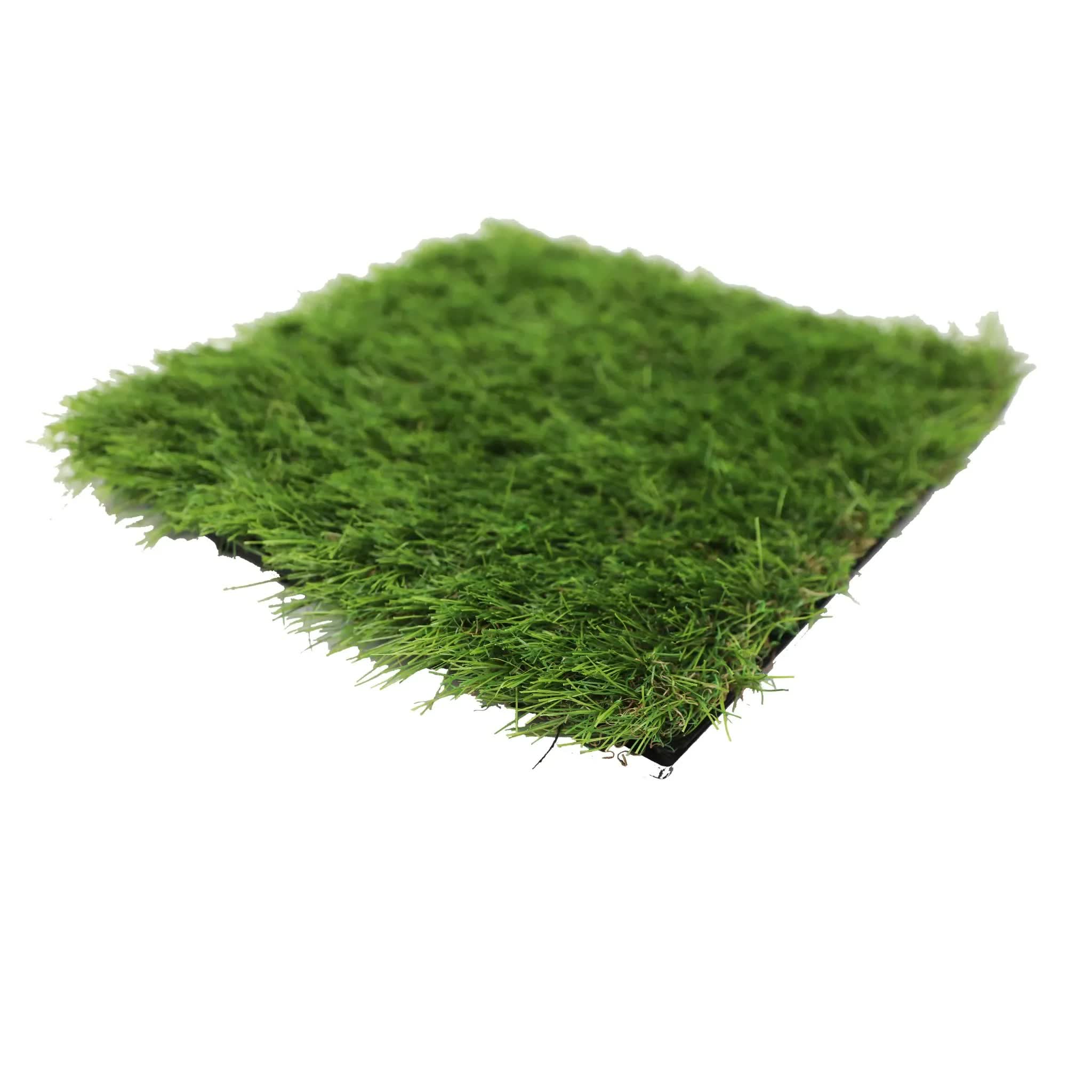 9 Pieces of Interconnecting Artificial Grass Decking Tiles (UV Resistant) 30cm x 30cm