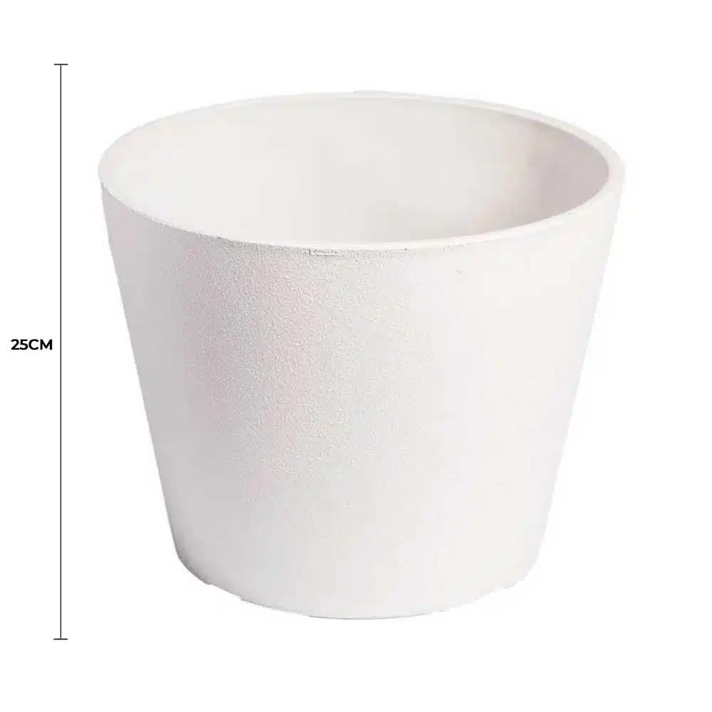 Rendered White Planter Pot 25cm