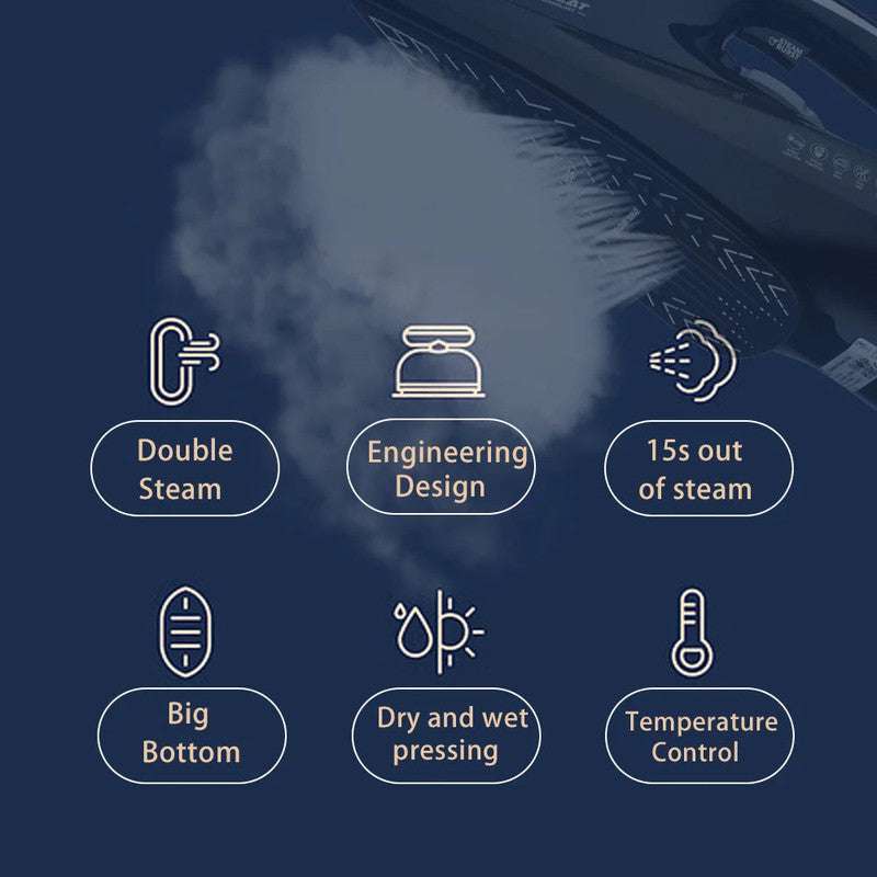 2200W Professional Steam Iron with Ceramic Soleplate