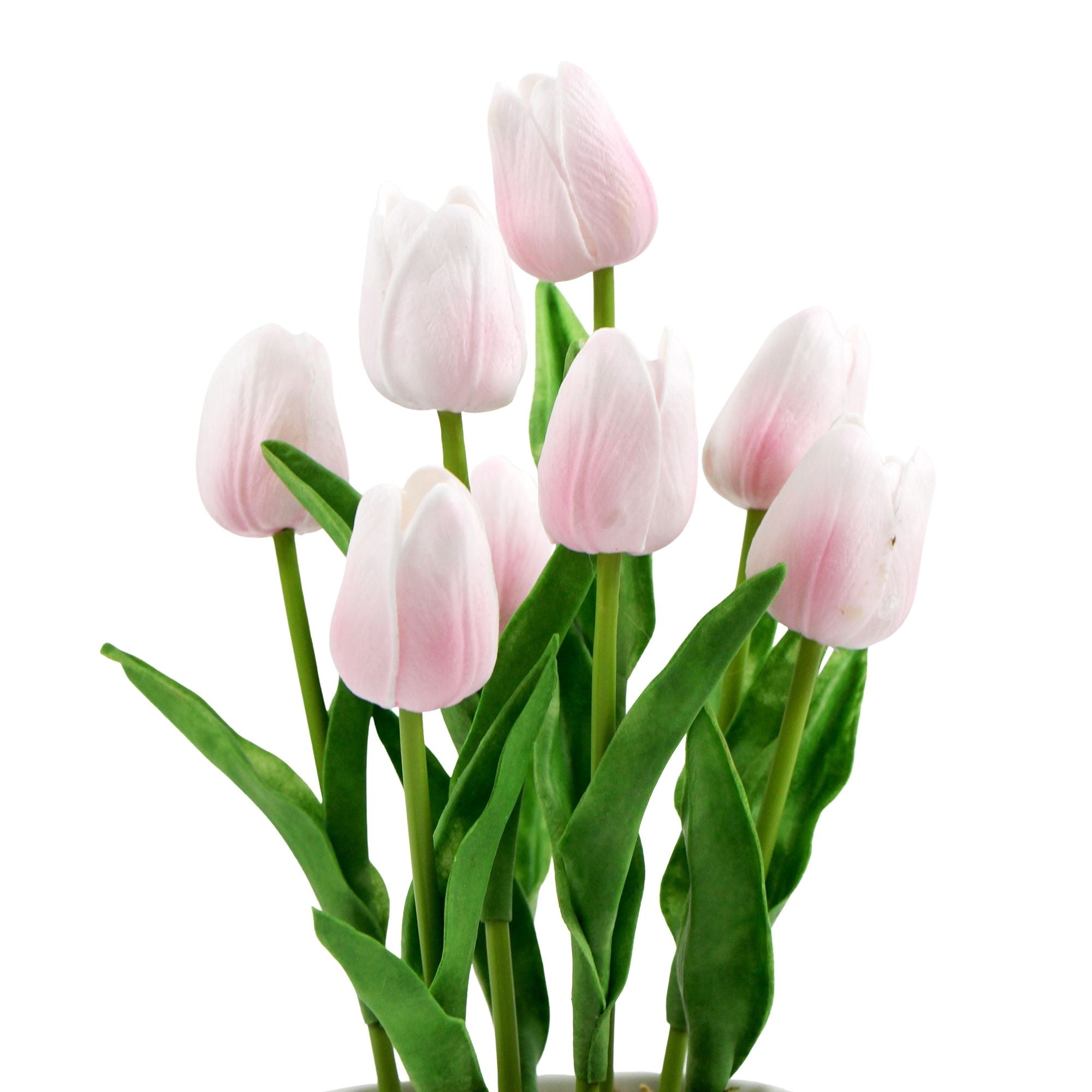 Flowering Pink Artificial Tulip Plant Arrangement