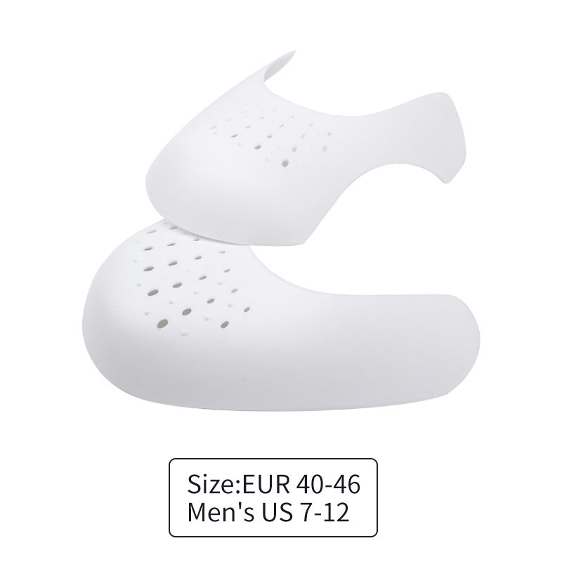 White shoe crease protectors, two-piece insert set with perforations; size EUR 40-46