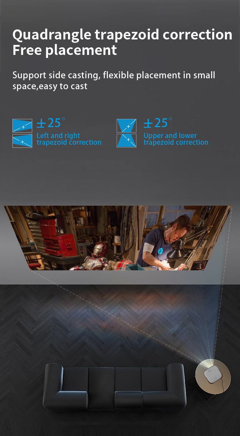 Mini Portable HD Projector - Giant Screen, Cinema