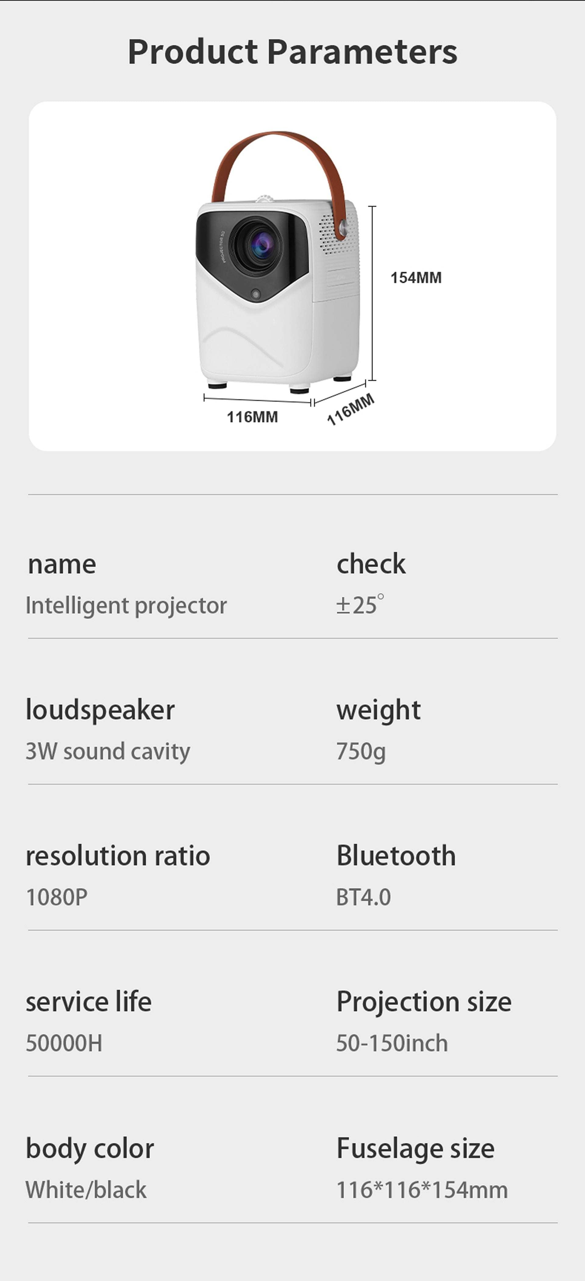 Mini Portable HD Projector - Giant Screen, Cinema