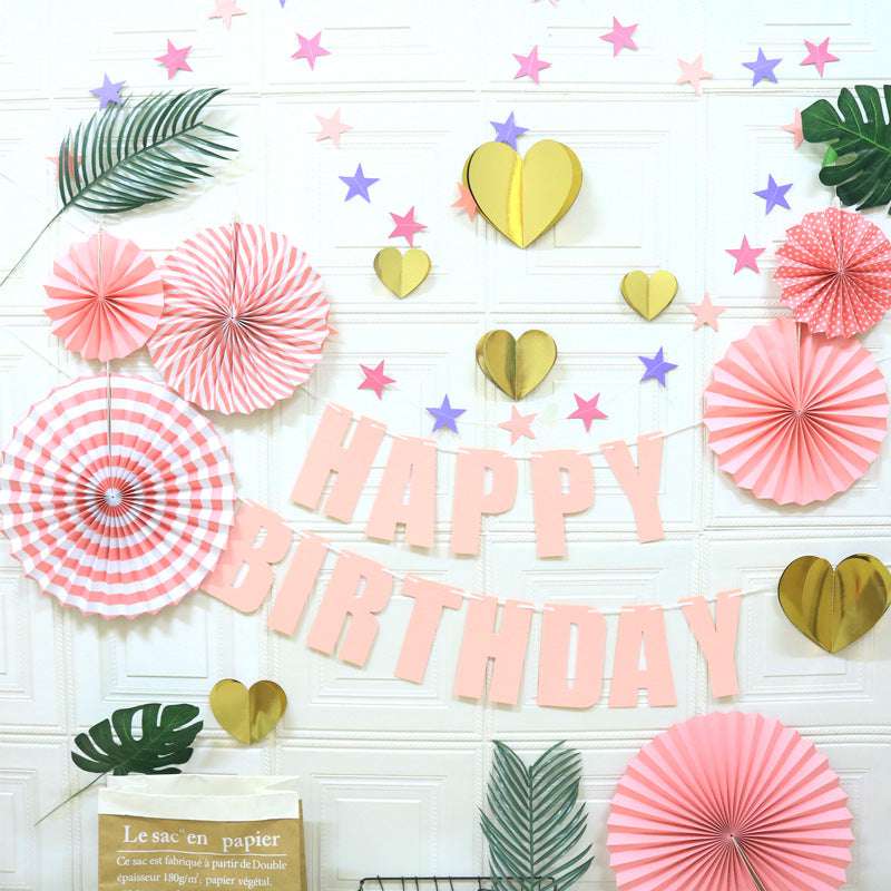 Birthday Decoration Set - Fans, Hearts, Stars (1)