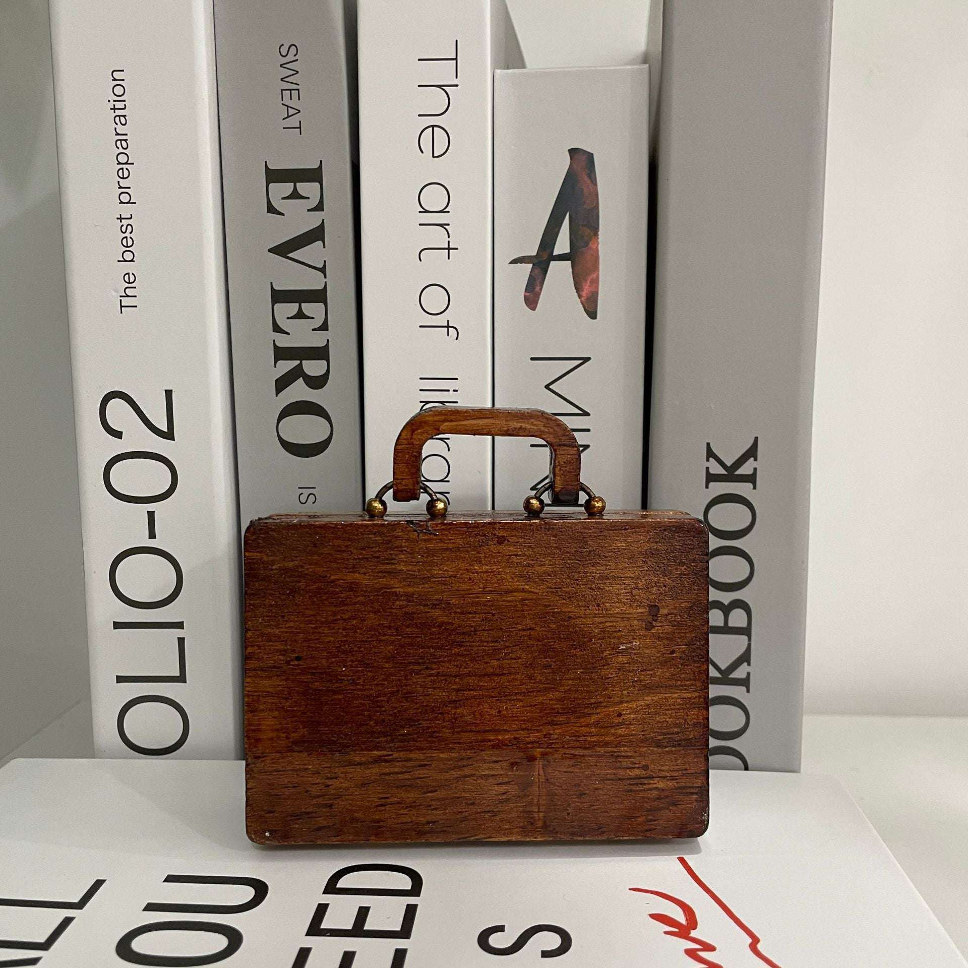 Brown Vintage Wooden Display Box – Glass Lid Organizer for Rocks, Jewelry, and Collectibles