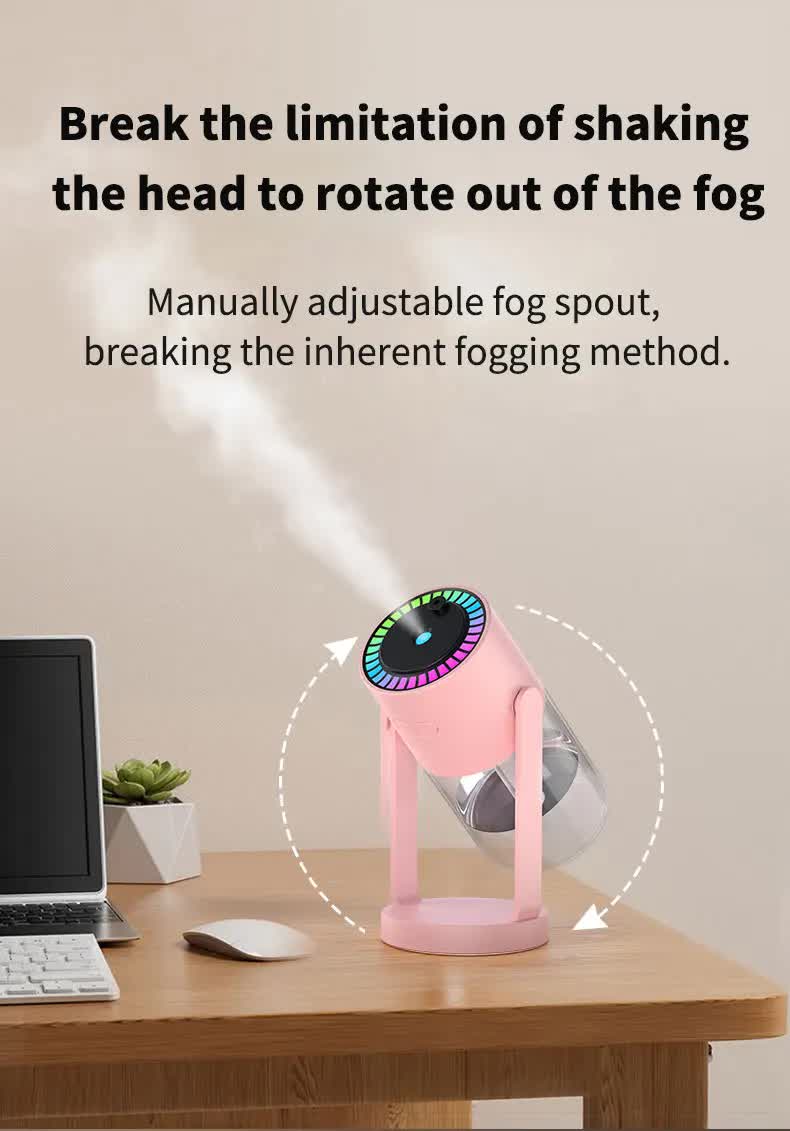 White Starry Sky Projection Humidifier  USB Ultrasonic Car and Home Air Humidifier, Mist Diffuser for Hydration