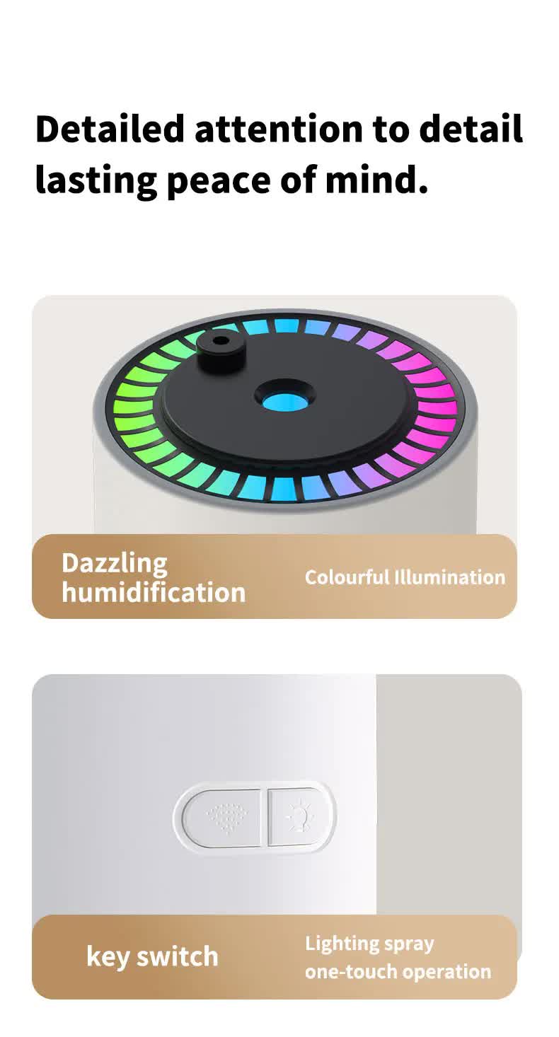 White Starry Sky Projection Humidifier  USB Ultrasonic Car and Home Air Humidifier, Mist Diffuser for Hydration
