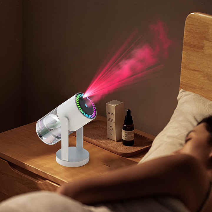 Pink Starry Sky Projection Humidifier  USB Ultrasonic Car and Home Air Humidifier, Mist Diffuser for Hydration