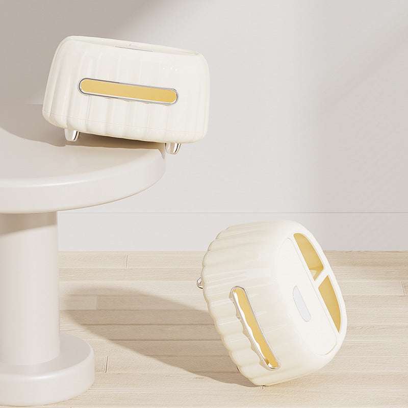 Multi-Functional Tissue Box Organizer with Storage Compartments - Green